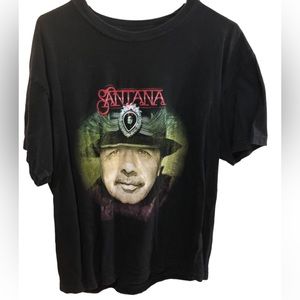 Carlos Santana Concert T-Shirt 2016 World Tour Unisex Large Double Sided